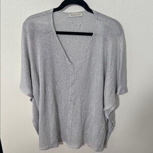 BCBGMaxAzria Shimmering Silver Top